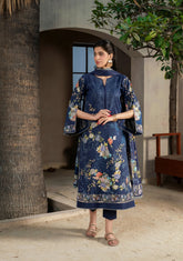 Printed - Lawn - 3pc - D142 - Blueberry - Pret